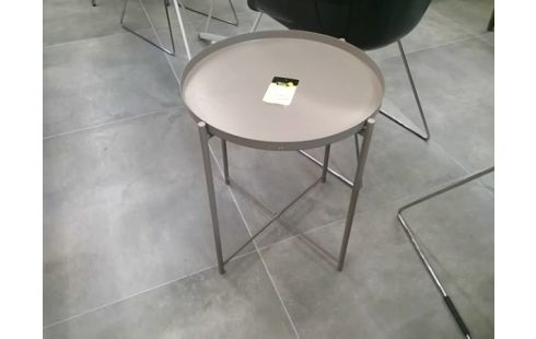 GUERIDON METALLIQUE GRIS