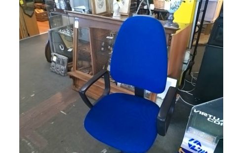 FAUTEUIL DE BUREAU REGLABLE SUR ROULETTE BLEU