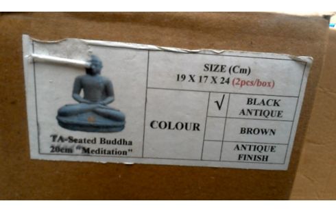 BEELD SEATED BUDDHA MEDITATION 20CM PER