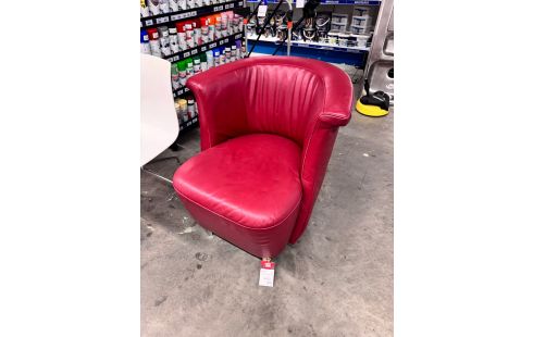 FAUTEUIL CLUB CUIR ROUGE
