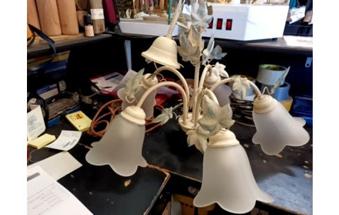 LUSTRE 5 BRANCHES DECO