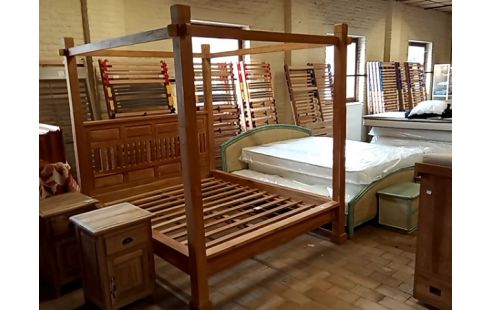 LIT TECK 160/200 AVEC BALDAQUIN