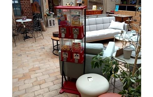 DISTRIBUTEUR DE CHEWING GUM 4 BACS ROUGE