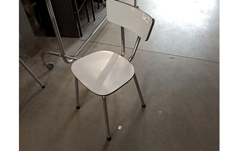 CHAISE VINTAGE FORMICA GRIS