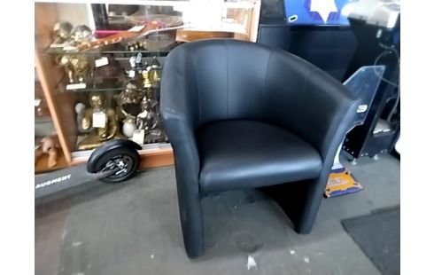 FAUTEUIL SIMILI CUIR NOIR
