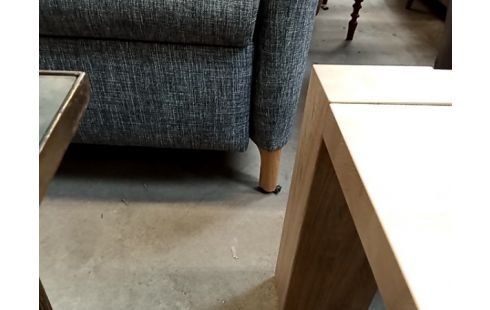 CANAPE 3 PLACES TISSU GRIS FONCE TETIERE REGLABLE