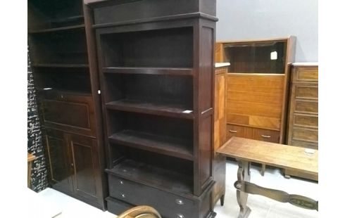 BIBLIOTHEQUE MARRON 2 TIROIRS