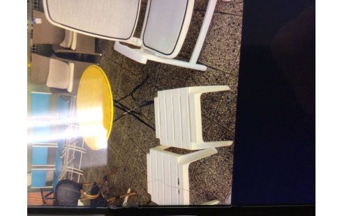 TABOURET JARDIN BLANC