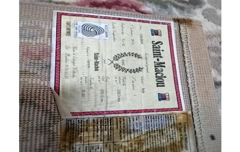 TAPIS Beige fleurs 70x140