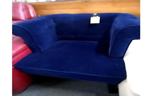 FAUTEUIL VELOURS BLEU