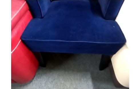 FAUTEUIL VELOURS BLEU