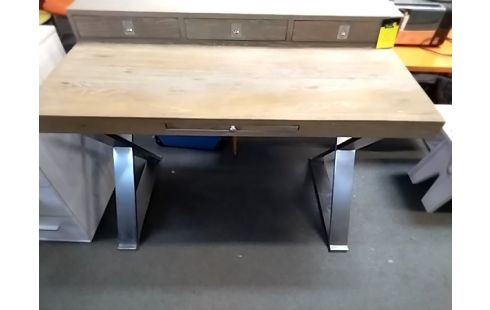 BUREAU BOIS PIEDS METAL