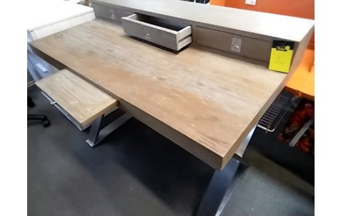 BUREAU BOIS PIEDS METAL