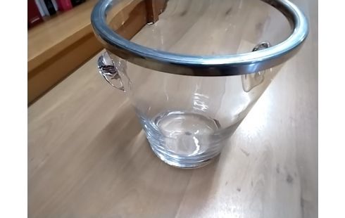 SEAU A CHAMPAGNE VERRE ETAIN