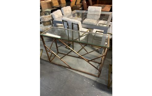 CONSOLE VERRE ET METAL