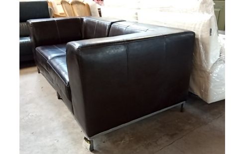 CANAPE pu chocolat 2 places