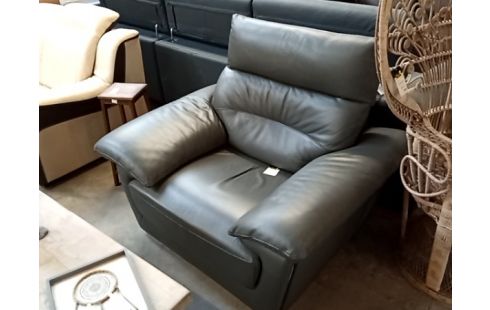 CANAPE cuir gris 2 + 1 satis magnifique