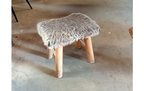 TABOURET POILU