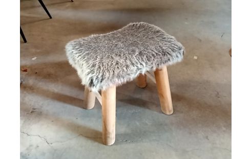 TABOURET POILU