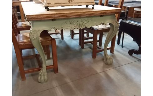 TABLE DE SALLE A MANGER PATINE VERTE