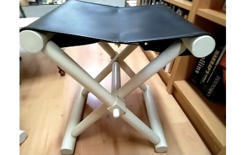 TABOURET PLIANT NOIR BLANC