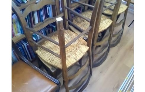 CHAISE PAILLEES LOT DE 6