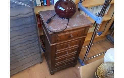 CHEVET 5 TIROIRS + MARBRE