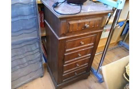 CHEVET 5 TIROIRS + MARBRE