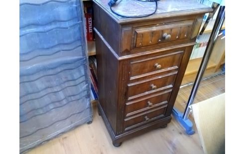 CHEVET 5 TIROIRS + MARBRE