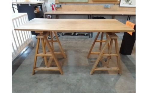 BUREAU BOIS SUR TRÉTEAUX