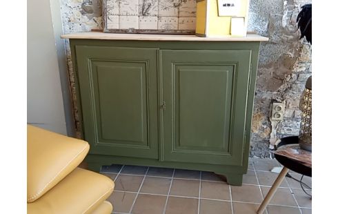 MEUBLE PATINE VERT 2 PORTES