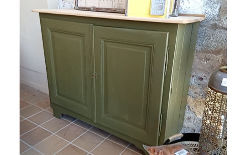 MEUBLE PATINE VERT 2 PORTES