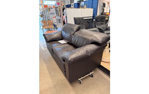 964 SALON CUIR BRUN RELAX 2 PLACES