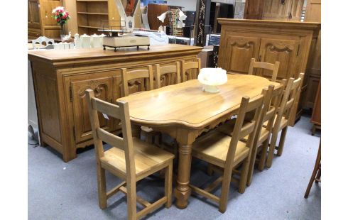 SALLE A MANGER CHENE CLAIR SANS CHAISE