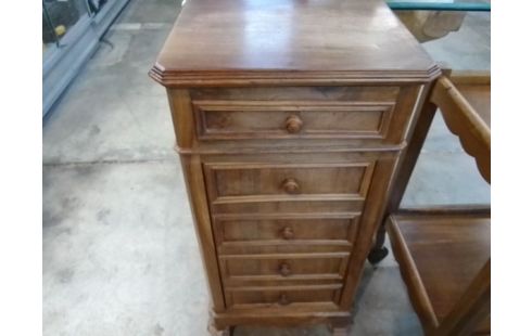 CHEVET 5 TIROIRS BOIS