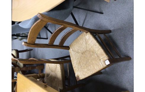 CHAISE PAILLE CHENE MOYEN LOT DE 6