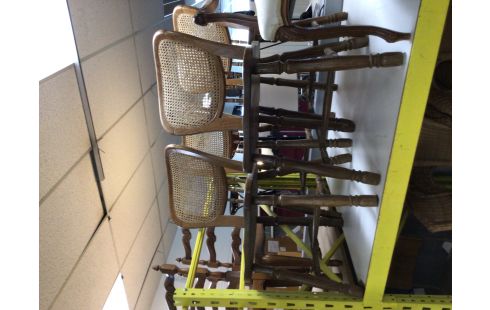 CHAISE CANNAGE DOS LOT DE 4