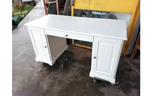 BUREAU 2 PORTES / 1 TIROIRS BLANC