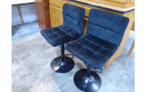 TABOURET DE BAR TISSU NOIR L'UNITE