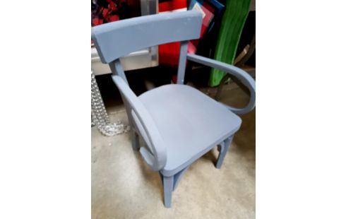CHAISE ENFANT CÉRUSÉE BLEU