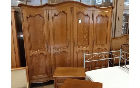 GARDE ROBES CHENE LOUIS XV 4 PORTES