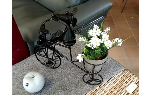VELO souris pot de fleurs metal