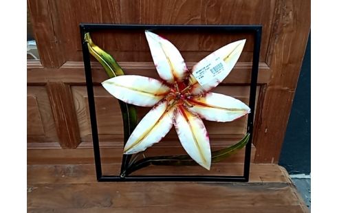 DECORATION mural metal fleur