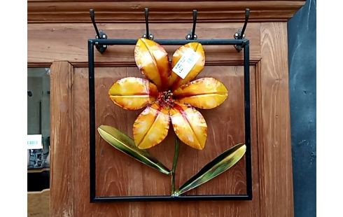 DECORATION mural metal fleur