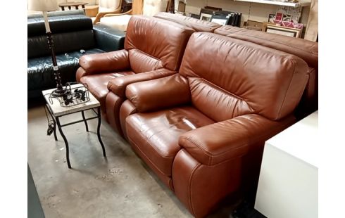 SALON 3+1+1 cuir brun