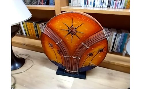 LAMPE ORANGE RONDE COUCHER DE SOLEIL