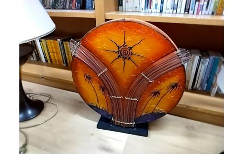 LAMPE ORANGE RONDE COUCHER DE SOLEIL