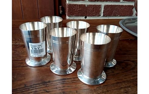 VERRES GODET METAL LOT 6