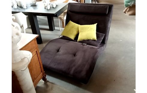 FAUTEUIL RELAX lounge brun avec coussin 2 places