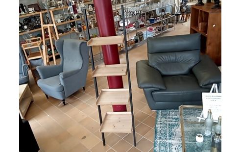 ETAGERE MURALE noir et bois